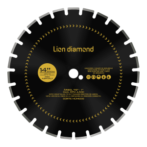 Disco Diamantado ProAsphalt 14″ para Corte de Asfalto y Concreto Fresco- Lion Diamond