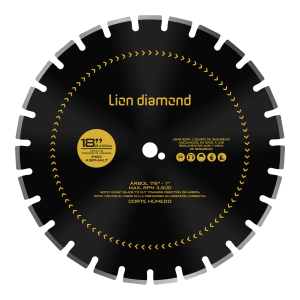 Disco Diamantado ProAsphalt 18" para Corte de Asfalto y Concreto Fresco- Lion Diamond